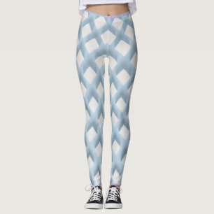 Leggings Illusion optique blanc et bleu