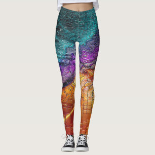 Leggings illusion psychédélique art coloré