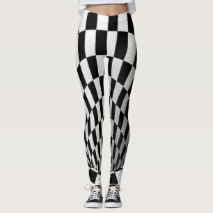 Leggings Illusion Vortex Noir & Blanc