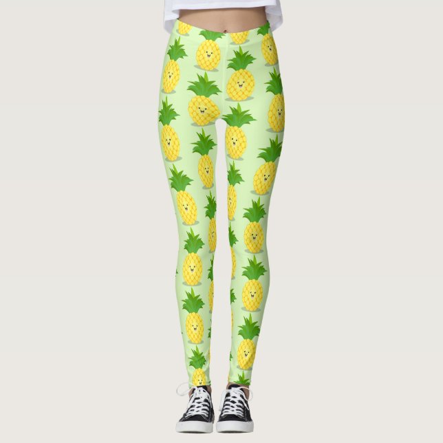Leggings Illustration d'ananas mignon (Devant)