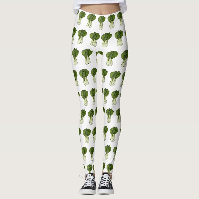 Leggings Illustration de Bok choy (Devant)
