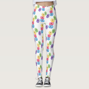 Leggings Illustration de caricature de macarons marrant mig