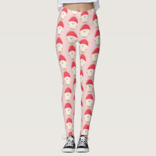 Leggings Illustration de dessin animé de ramboutan rose mig