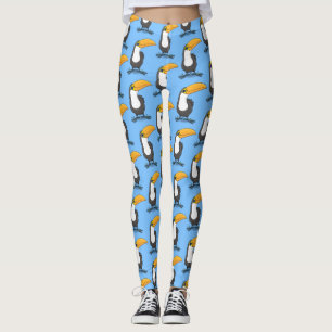 Leggings Illustration de dessin humoristique du toucan joye