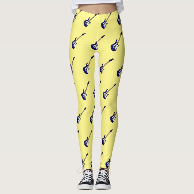 Leggings Illustration de guitare électrique (Devant)