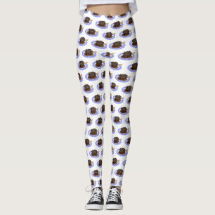 Leggings Illustration de la caricature de l'agneau braisé