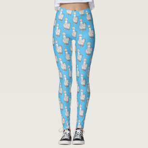 Leggings Illustration de la caricature du poulet Silkie