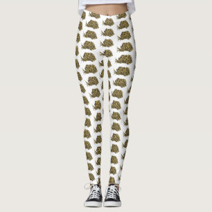 Leggings Illustration de la feuille de limace de mer grillé