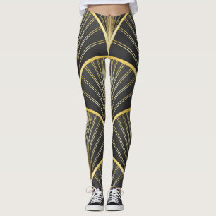 Leggings Illustration de la texture géométrique Art Déco