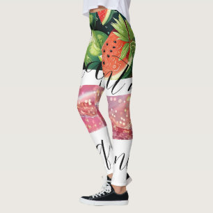 Leggings Illustration de pastèque en lettres noires