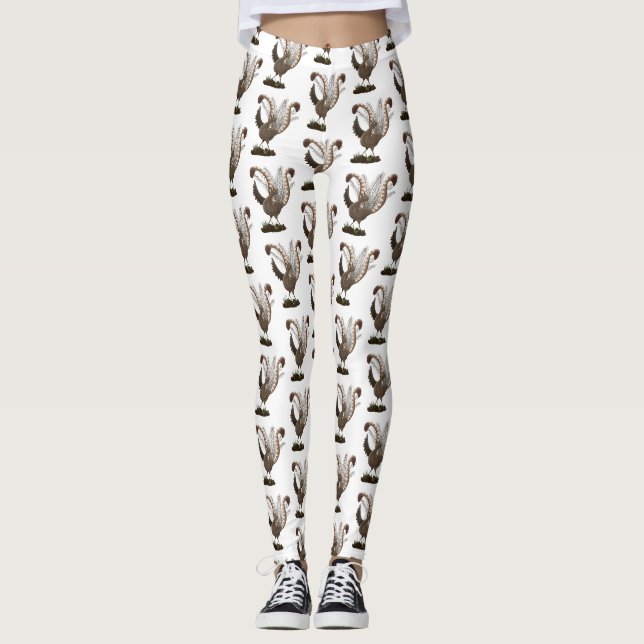 Leggings Illustration de superbe et superbe lyrebird (Devant)