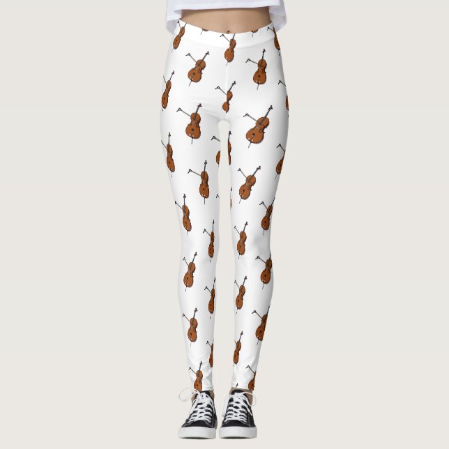 Leggings Illustration de violoncelle (Devant)