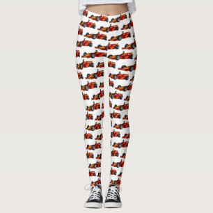 Leggings Illustration de voitures de course à grande vites