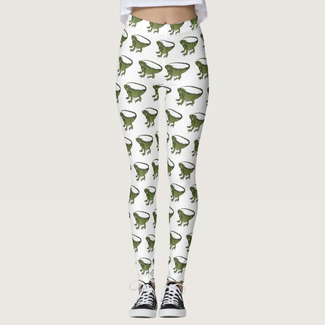 Leggings Illustration d'Iguana (Devant)