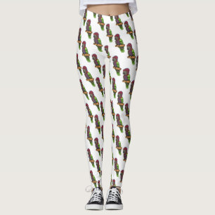 Leggings Illustration d'oiseau perroquet à tête de faucon