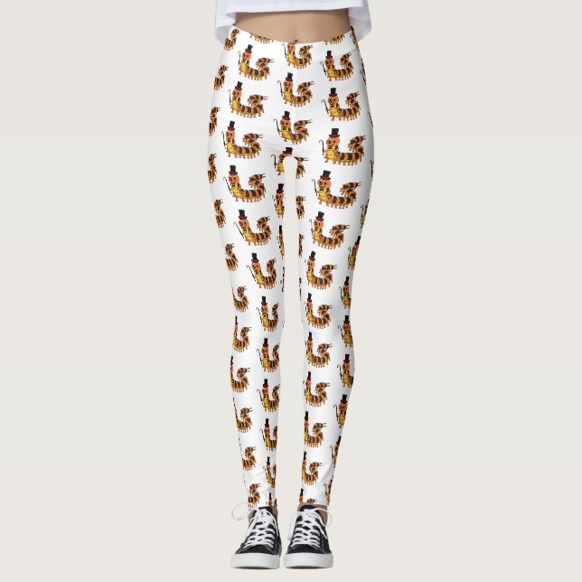 Leggings Illustration drôle de dessin animé centipede (Devant)