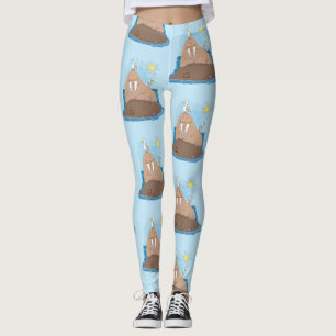 Leggings Illustration drôle de morse joyeux