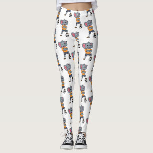 Leggings Illustration du joueur de football éléphant