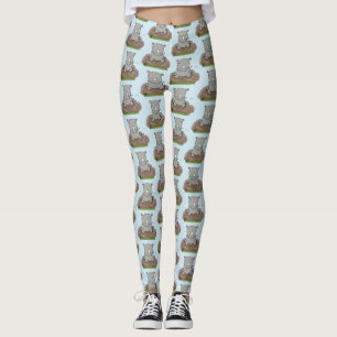 Leggings Illustration d'un petit rhinocéros