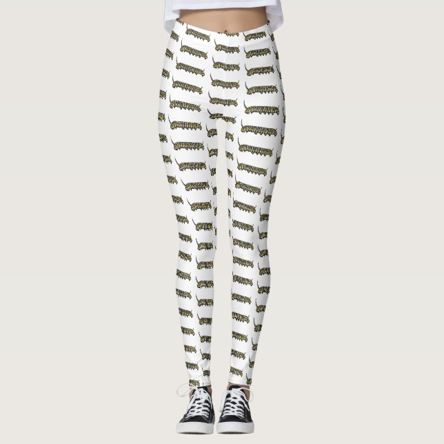 Leggings Illustration Monarch caterpillar (Devant)