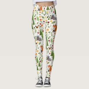 Leggings Illustrations scandinaves de style sur le motif