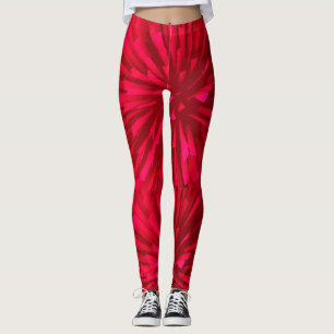 LEGGINGS IMAGE ABSTRAITE ROUGE ASTRAL