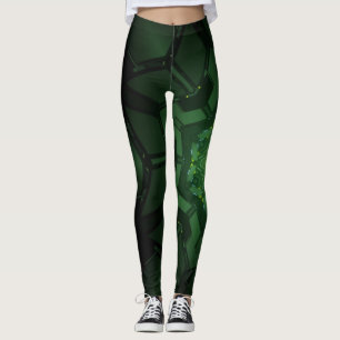 Leggings image d'éclairage en spirale Abstraite