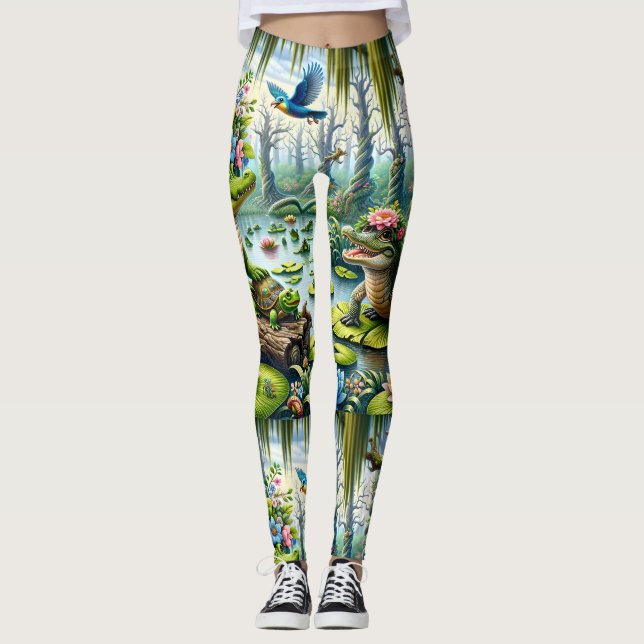 Leggings Imaginaire alligator marécage Thunder_Cove (Devant)