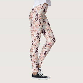 Leggings Impression botanique des tons Terre