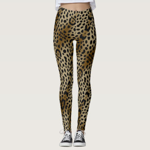 Leggings Impression de Cheetah naturel