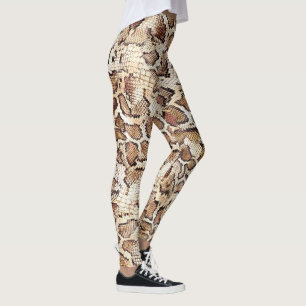 Leggings Impression de la peau de serpent