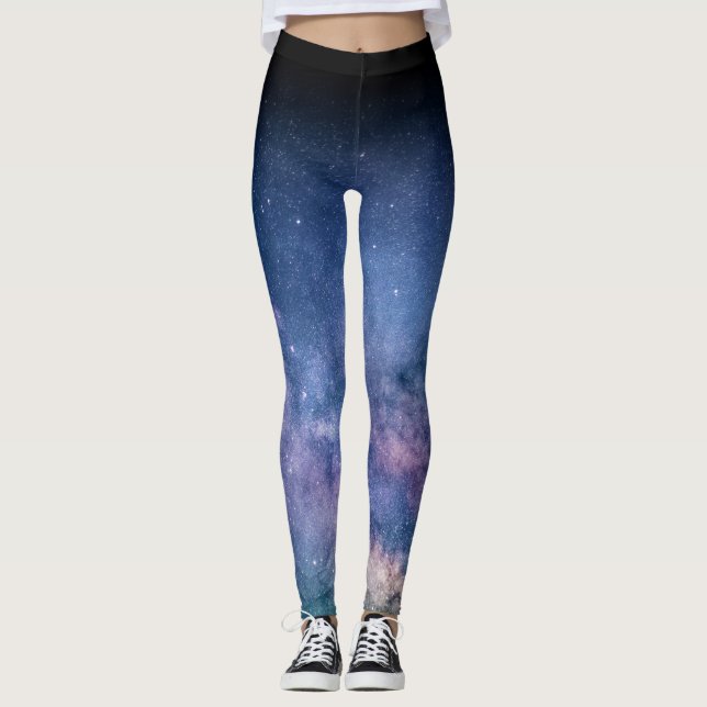 Leggings Impression de l'espace de galaxie (Devant)
