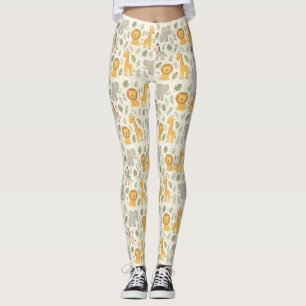 Leggings Impression de nurserie d'animaux de safari