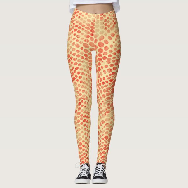 Leggings Impression de serpent aquarelle (Devant)