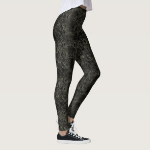Leggings Impression de serpent noir