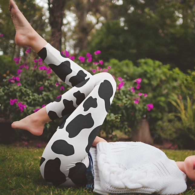 Leggings Impression de vache noire et blanche (Créateur téléchargé)