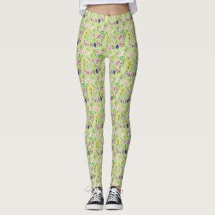 Leggings Impression fleur sauvage détaillée Impression tota