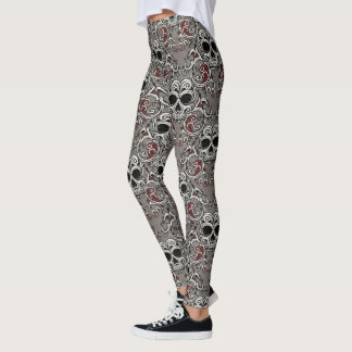 Leggings Impression Motif crâne Halloween
