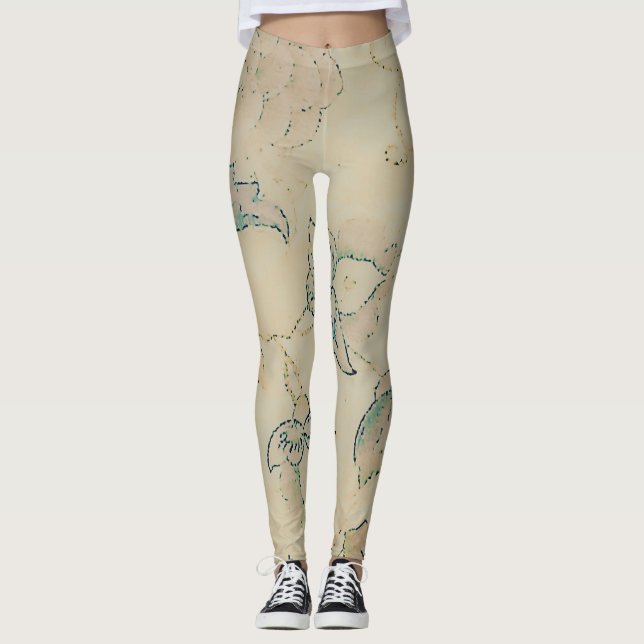 Leggings Impression Prizzy - Unique Tan Désert (Devant)