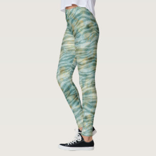 Leggings Impression Zebra Gold Turquoise