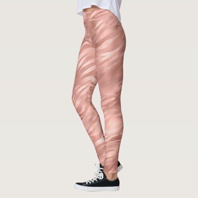 Leggings Impression Zèbre rose chic (Gauche)