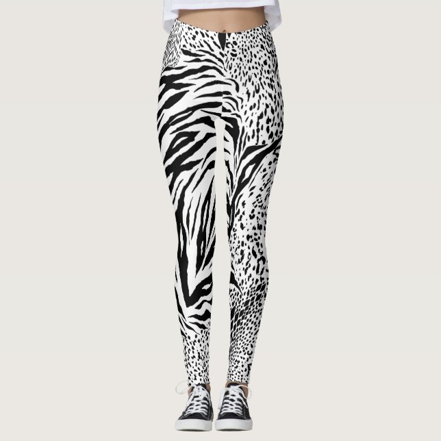 Leggings Imprimantes de tigres (Devant)