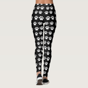 Leggings Imprimantes PawPrints blanches, légendes d'impress