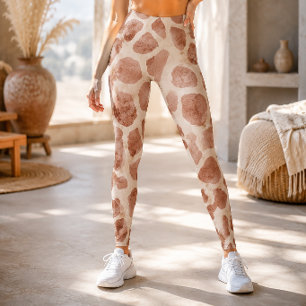 Leggings Imprimé Animalier Girafe Aquarelle Rustique