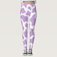 imprimé de vache violet pastel kawaii