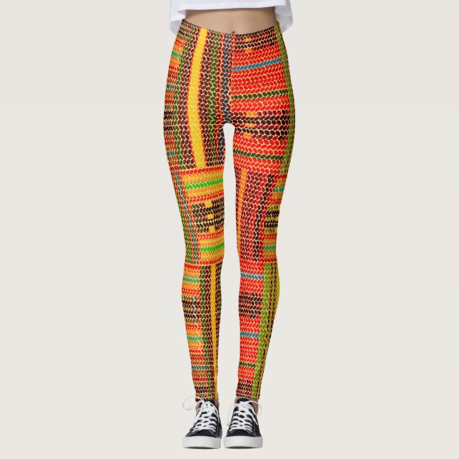 Leggings imprimé kente african (Devant)
