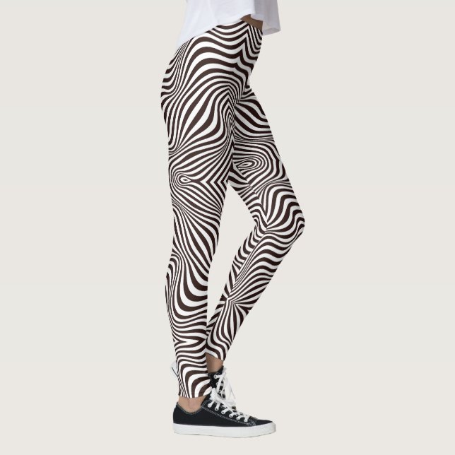 Leggings imprimé zèbre noir et blanc (Droite)