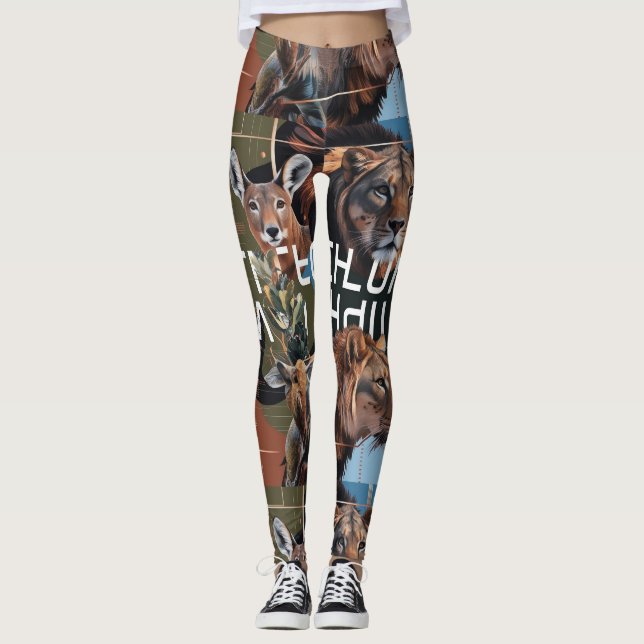 Leggings Imprimer la faune (Devant)