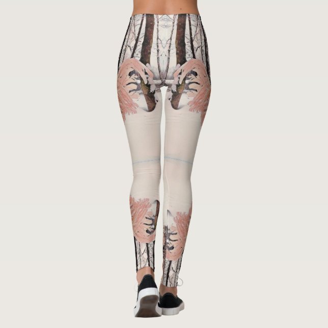 Leggings imprimer partout sur PINK SNOW QUEEN LEGINGS (Dos)