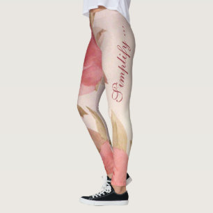 Leggings Imprimer Rose rose